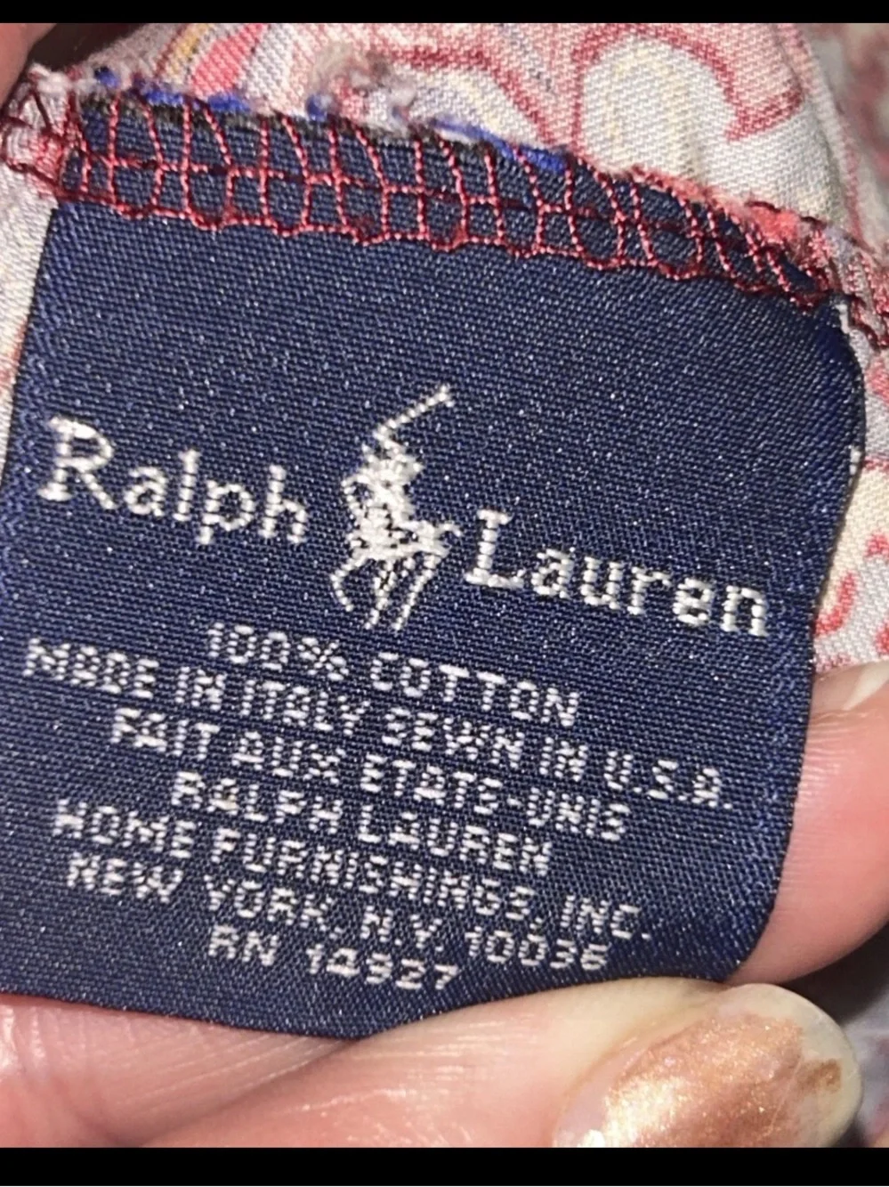 Vnt Ralph Lauren Galahad Standard Pillowcases 100% Cotton Sateen Paisley Classic